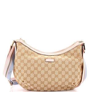 Saddle Zip Messenger Bag Gg Canvas With #211011G10B